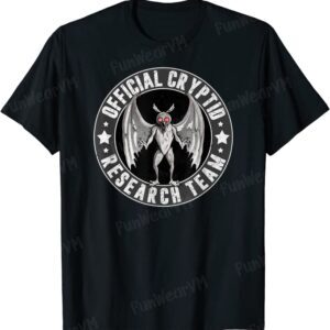 Official Cryptid Research Team Logo Mothman Cryptozoology T-Shirt