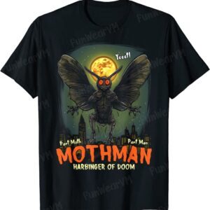 Funny Mothman Harbinger of Doom Cute Cryptid Creature T-Shirt