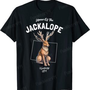 Home Of The Jackalope Wyoming USA Cryptid T-Shirt