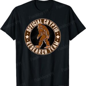 Official Cryptid Research Team Logo Bigfoot Cryptozoology T-Shirt