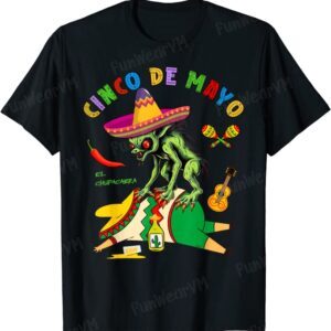 Cinco De Mayo El Chupacabra Cryptid Mexican Fiesta Drinko T-Shirt